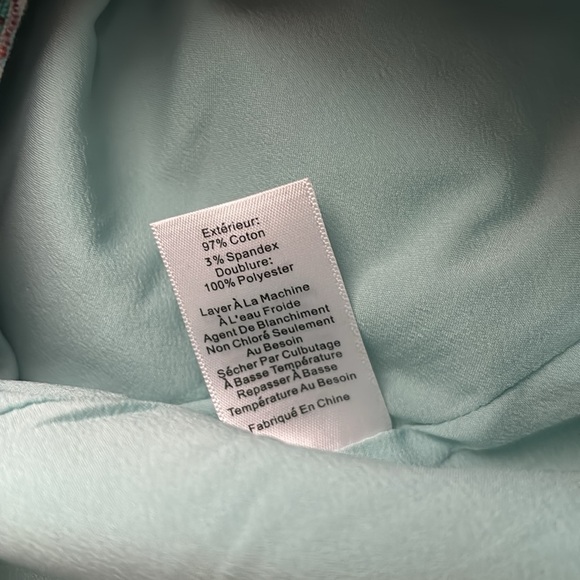 Women’s Talbots Lined Skirt, Size 8, Blue Pink Spring - Picture 7 of 8